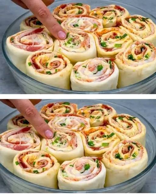 ¡Ya no pedimos pizza! ¡Estos rollitos rellenos son geniales!😋👇