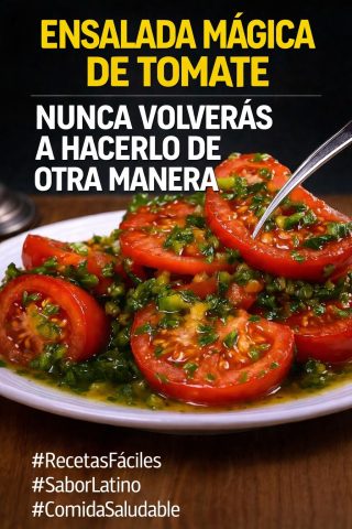 🥗✨ Ensalada Mágica de Tomate – ¡Nunca volverás a hacerlo de otra manera!