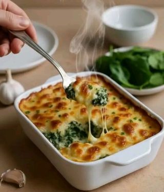 ¡Espinacas Gratinadas con Huevo: La Receta que te salvará la Cena! 🍳😋