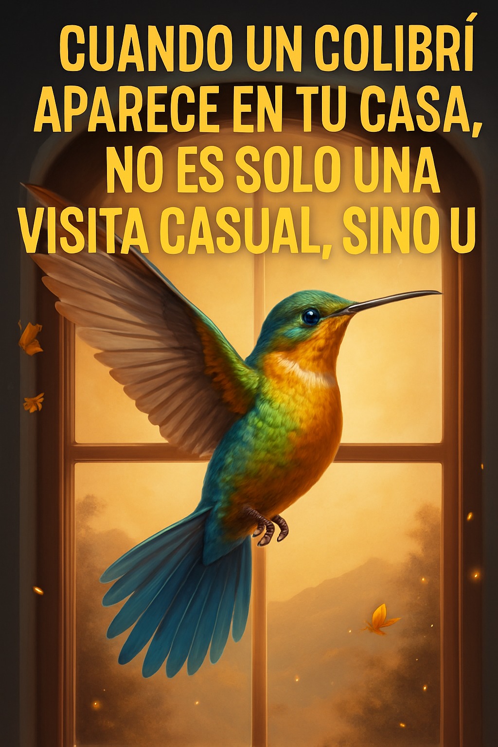 Cuenta la leyenda que cuando veas un colibrí, un alma amada te vino a visitar
