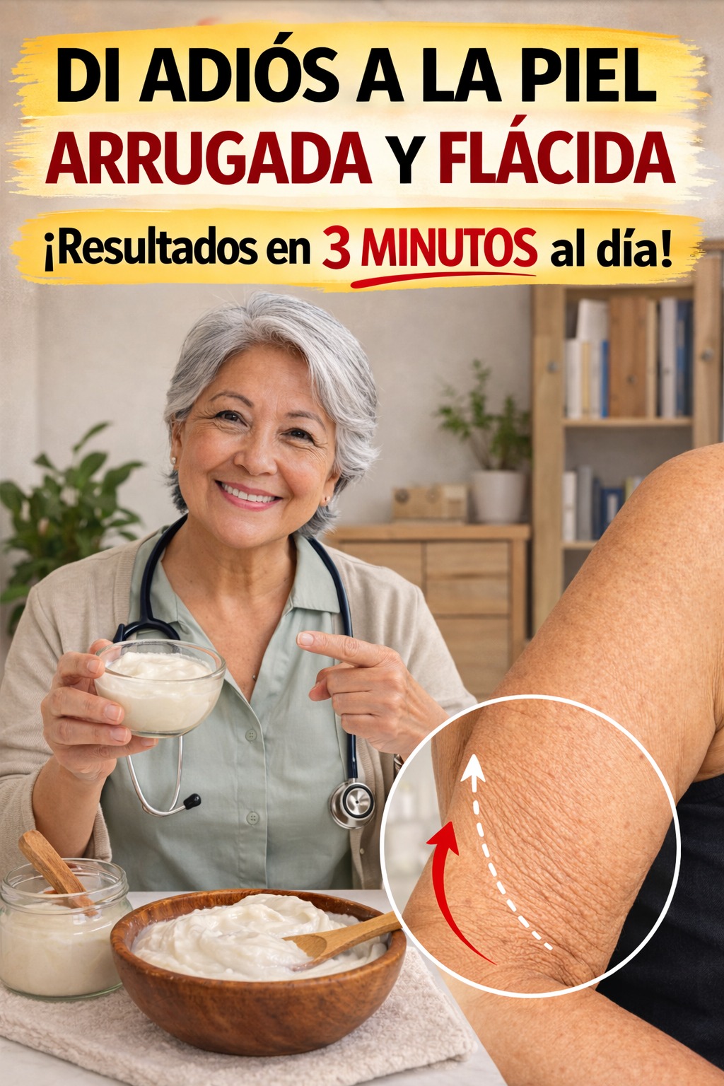 Prepara la crema de bicarbonato, ponla antes de dormir. Adiós arrugas y manchas