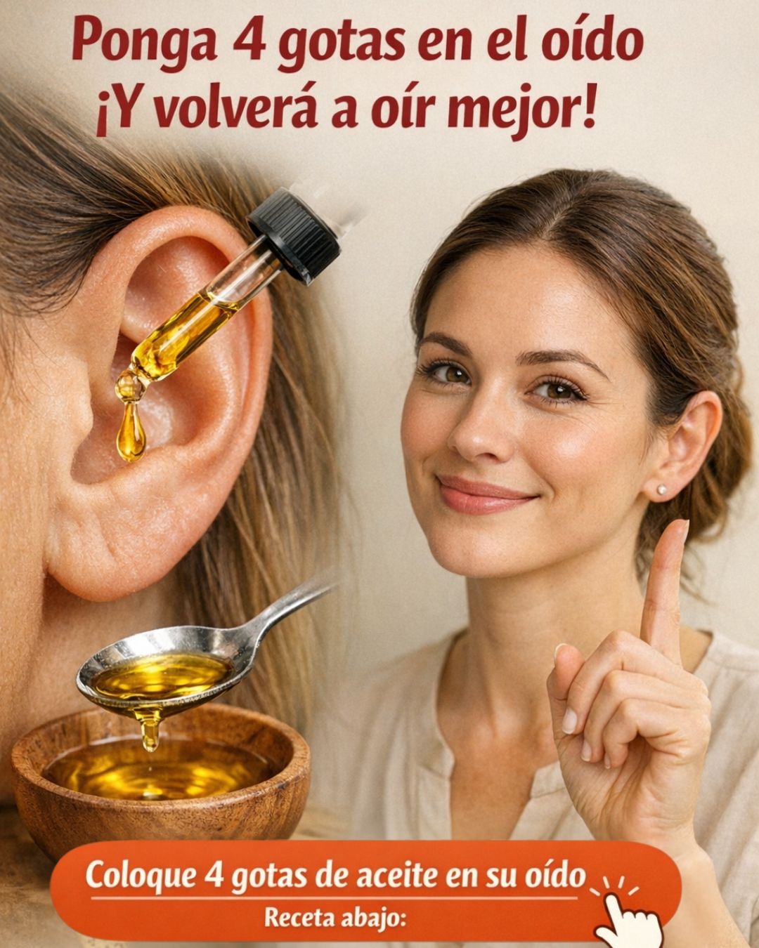 ¡Ponte 4 gotas en el oído!