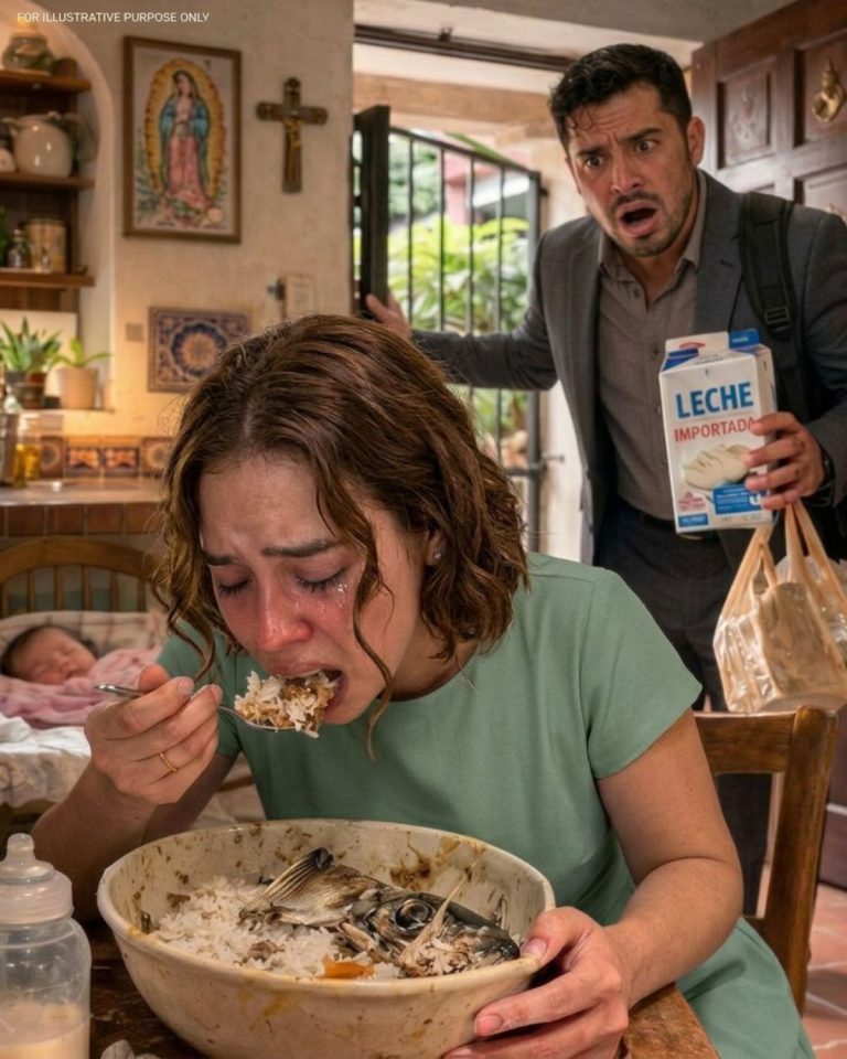 Le doy a mi madre 1.5 millones de pesos al mes para que cuide de mi esposa después de que da a luz. Pero cuando llegué a casa inesperadamente temprano, la encontré comiendo a escondidas un tazón de arroz echado a perder mezclado con cabezas y espinas de pescado. Lo que pasó después fue aún más aterrador…