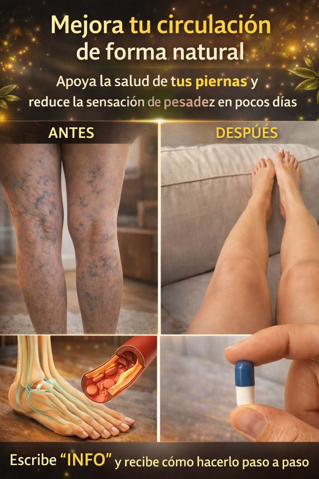 ¡Esta Vitamina mejora la Circulación de Tus Piernas!