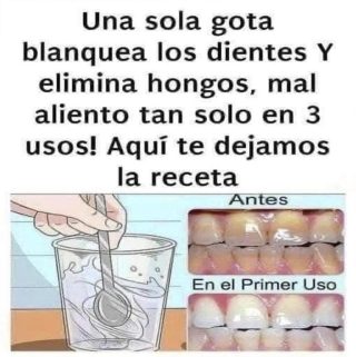 🦷 Una sola gota que blanquea los dientes, elimina hongos y combate el mal aliento