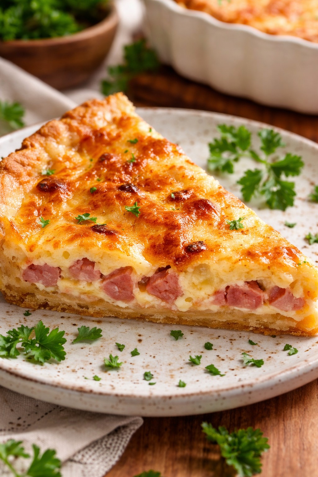 Quiché de Queso, Jamón y Cebolla