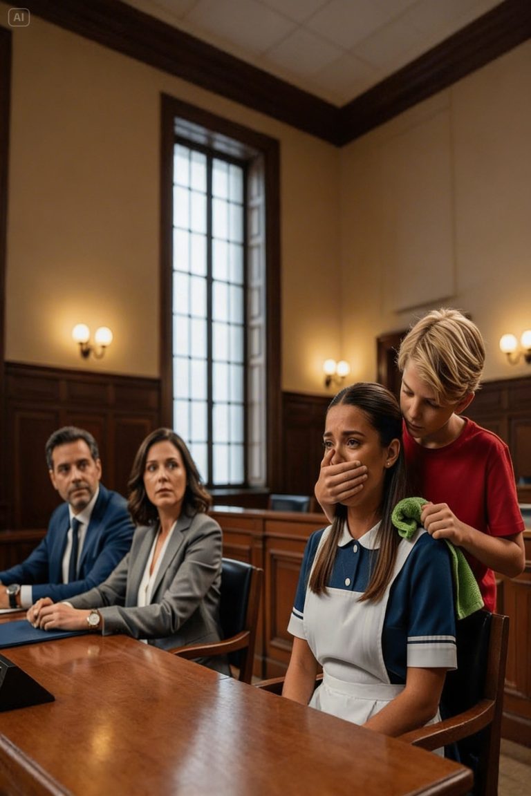 Empleada Doméstica Acusada Por Un Millonario Fue Al Tribunal Sin Abogado —Hasta Que Su Hijo Confesó…