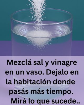 Coloqué un vaso con sal, vinagre y agua en mi casa. Lo que descubrí entonces me dejó PETRIFICADA