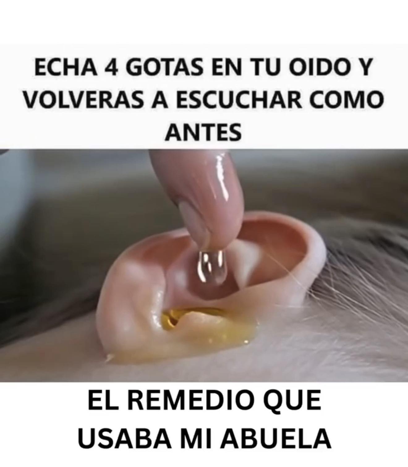 ¡receta de la abuela Ponte 4 gotas en el oido y oirás como antes al 100%!