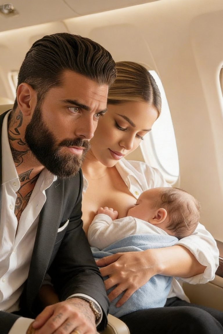 Bebé del JEFE de la MAFIA no dejaba de llorar en el avión – hasta que una MADRE SOLTERA lo vio…