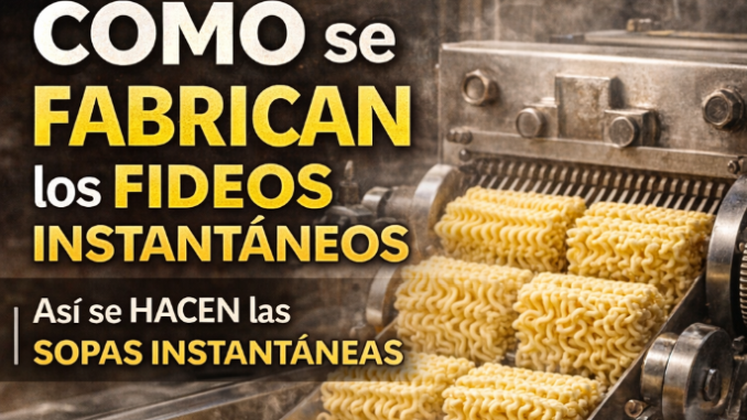 🍜 CÓMO se FABRICAN los FIDEOS INSTANTÁNEOS | El proceso REAL detrás de las SOPAS INSTANTÁNEAS 😱