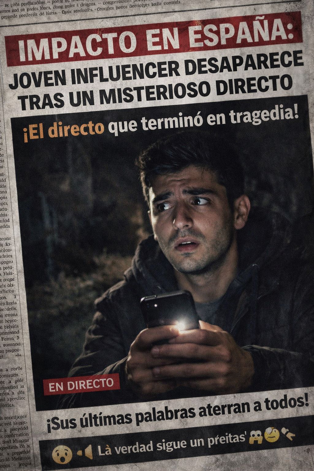Impacto en España: un joven influencer desaparece tras un misterioso directo… ¡y sus últimas palabras aterran a todos!”