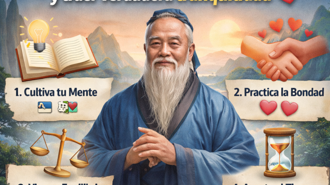 🌿 4 Principios de Confucio que pueden transformar tu vejez y traer verdadera tranquilidad 🧘‍♂️✨