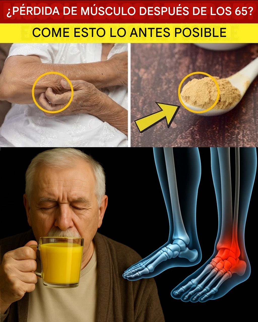 Tus piernas son las primeras en debilitarse con la edad: estas 3 bebidas naturales pueden ayudarte a mantenerte fuerte y estable