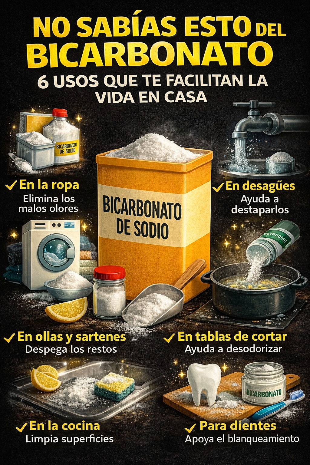 🏠Mejora tu hogar con el poder del bicarbonato de sodio