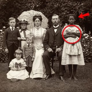 Nadie notó a la niña esclava en el retrato, hasta que un zoom reveló lo que cargaba.