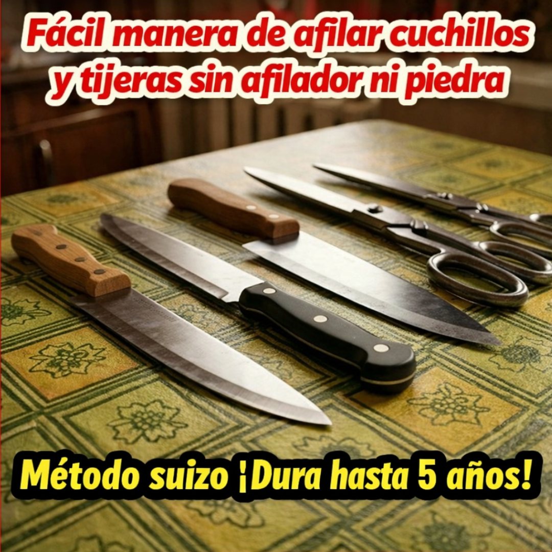 ¡Estoy sorprendido! Cómo afilar fácilmente un cuchillo y unas tijeras en casa