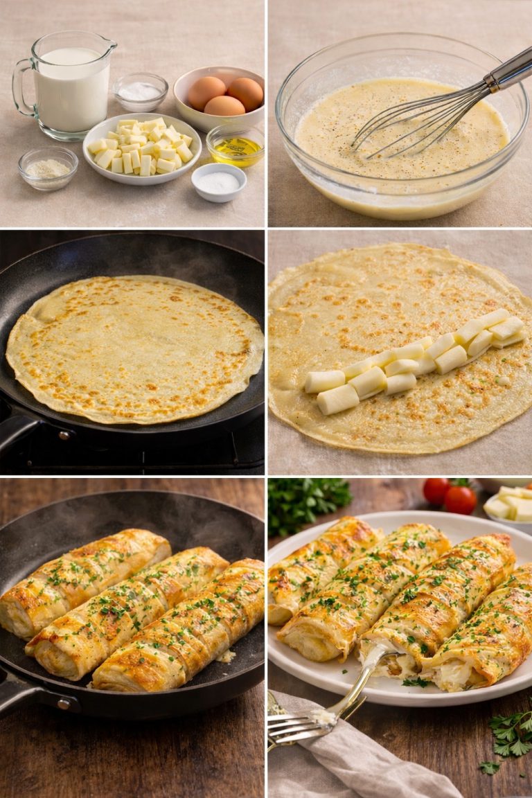 Crepes Rellenos de Mozzarella