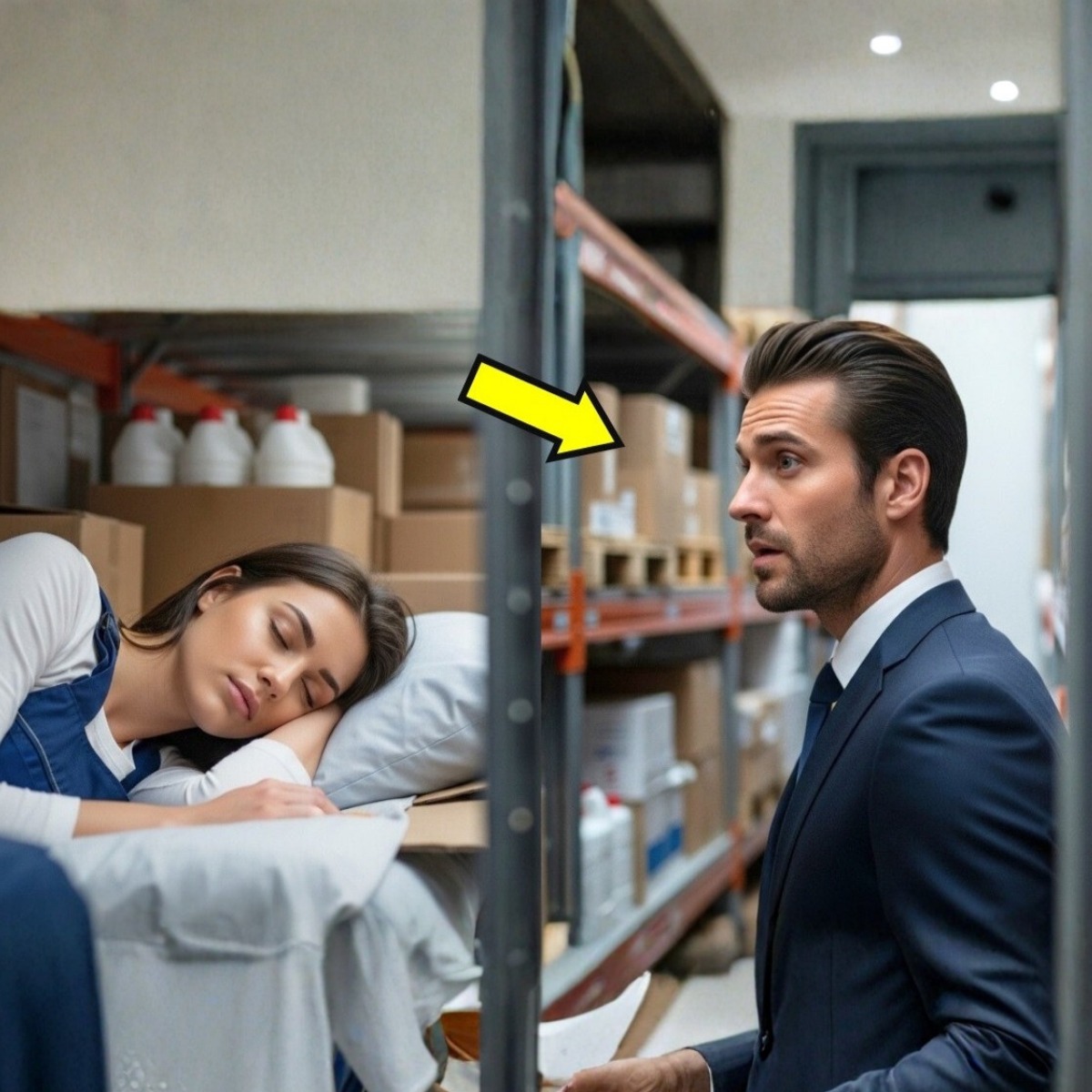 Nadie sabía que estaba durmiendo en el almacén de la empresa para evitar pagar el transporte… Entonces el millonario se enteró y…
