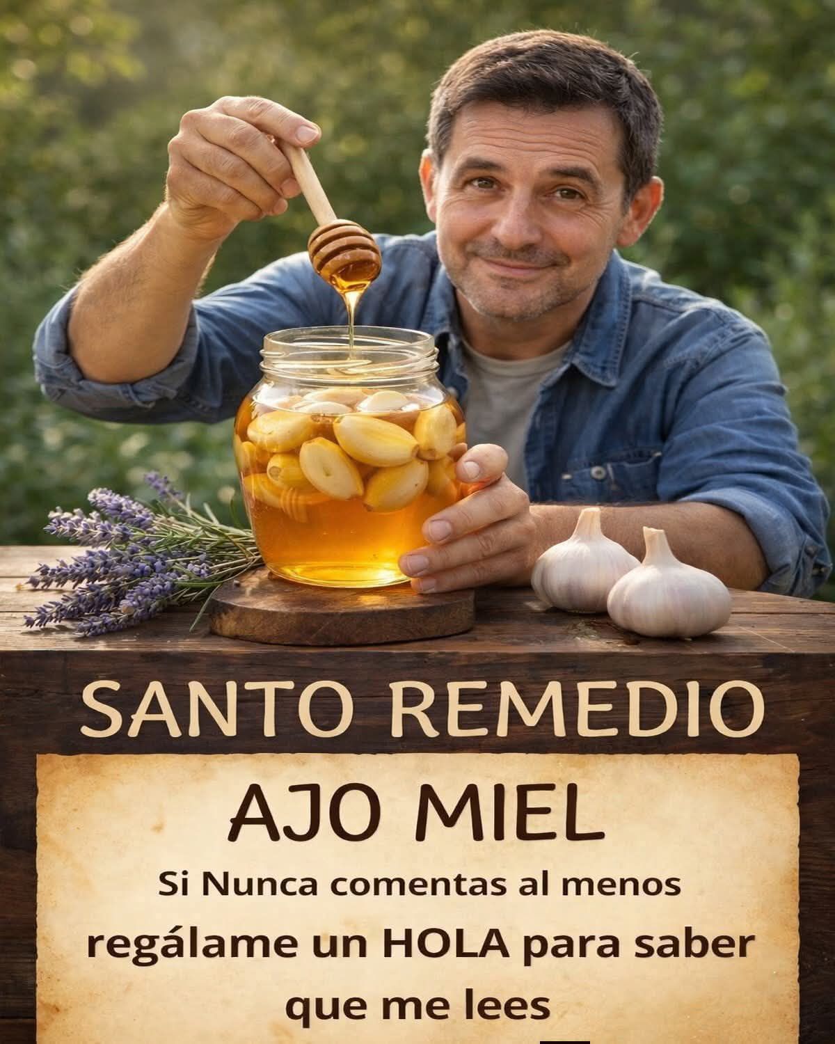 Mezcla vinagre ajo y miel