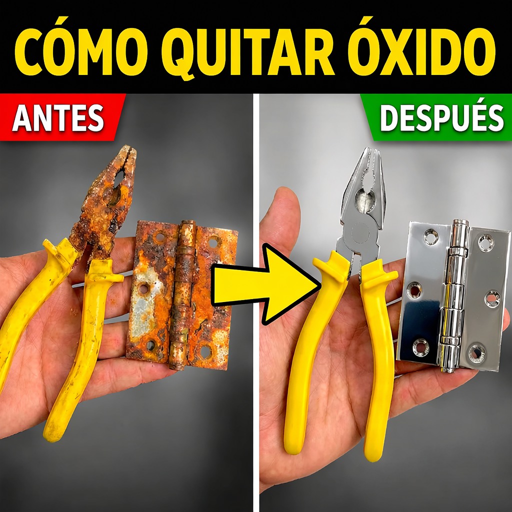 Cómo eliminar el óxido de hierro y metales (herramientas y latas) – Receta casera fácil.