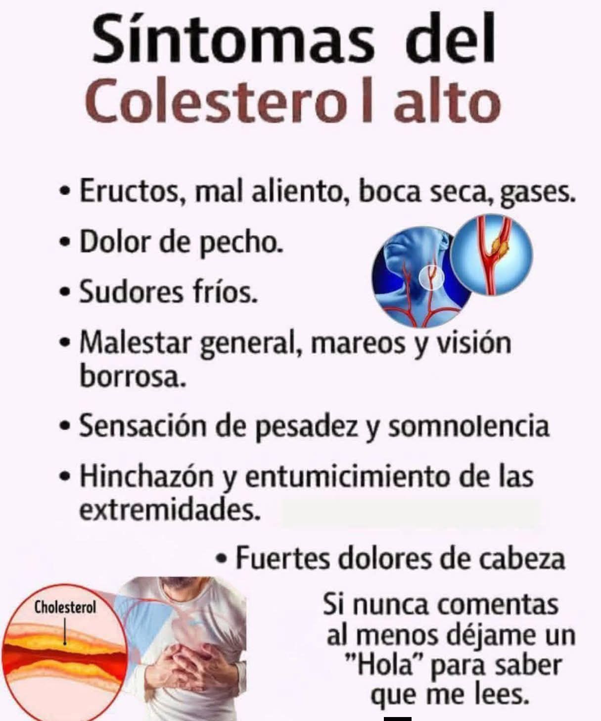 Síntomas del colesterol alto: Señales que no debes ignorar