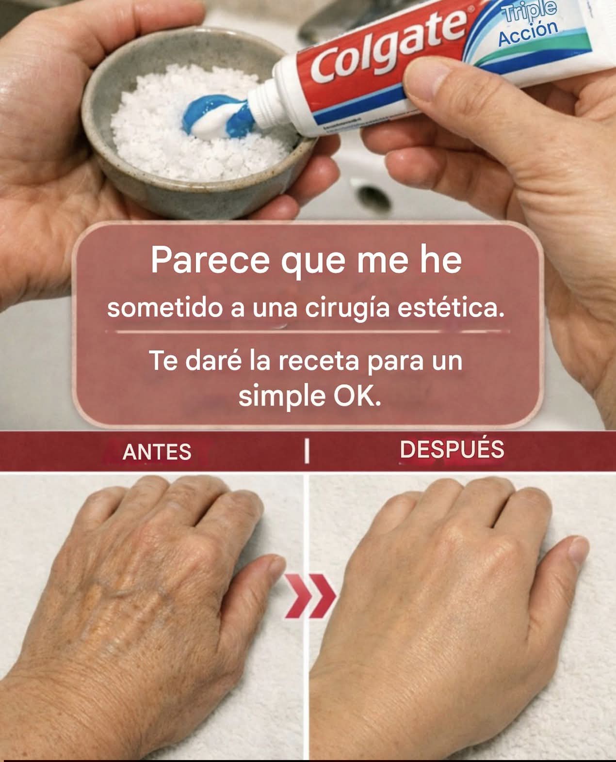 Pastas dental transforma manchas y arrugas