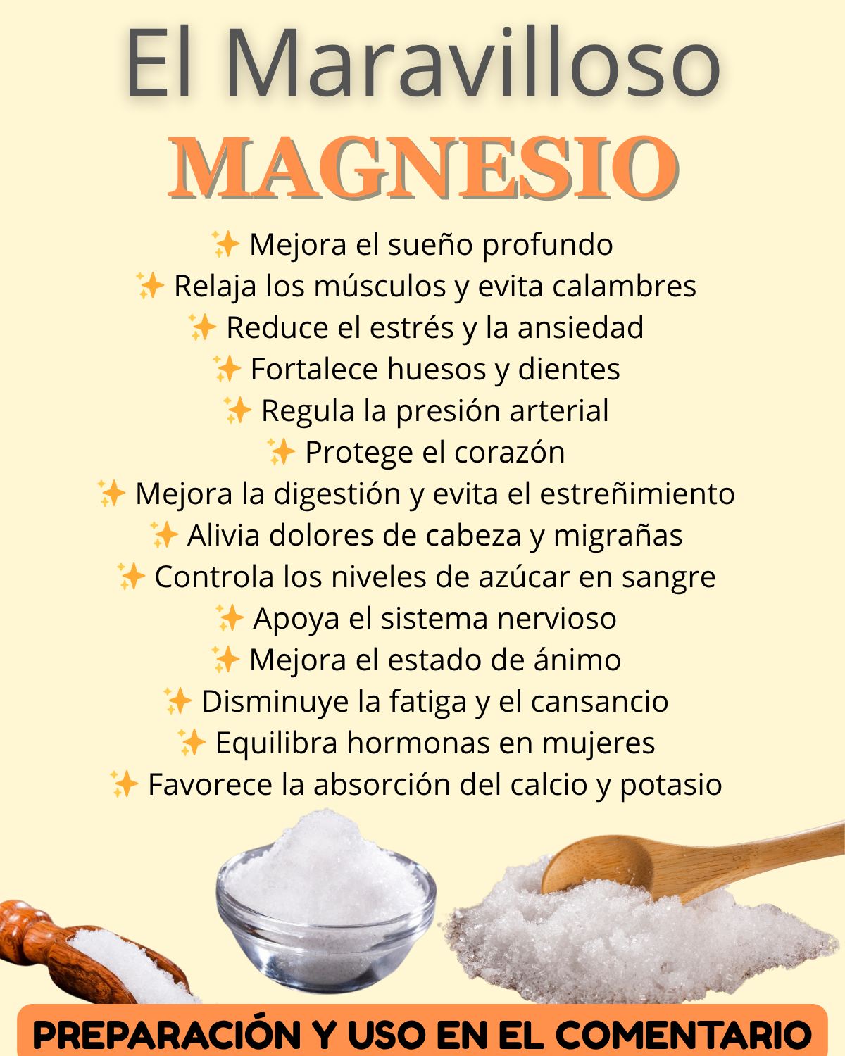 Como preparar y cuando tomar el milagroso maravilloso MAGNESIO…