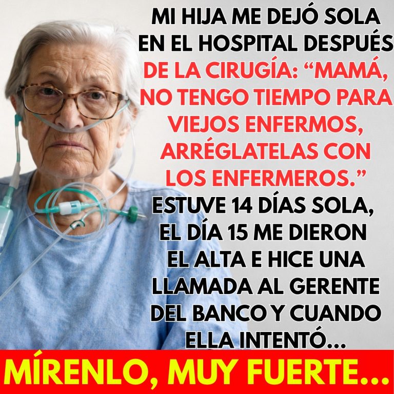 Mi hija me dejó sola en el hospital… pero no imaginó lo que hice después