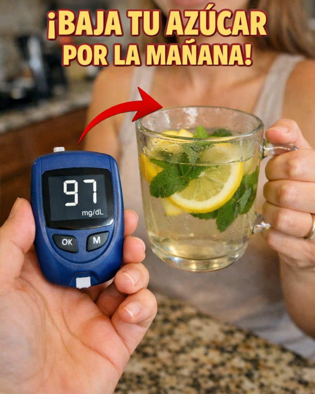 Bebida natural para bajar el azúcar en sangre por la mañana de forma saludable