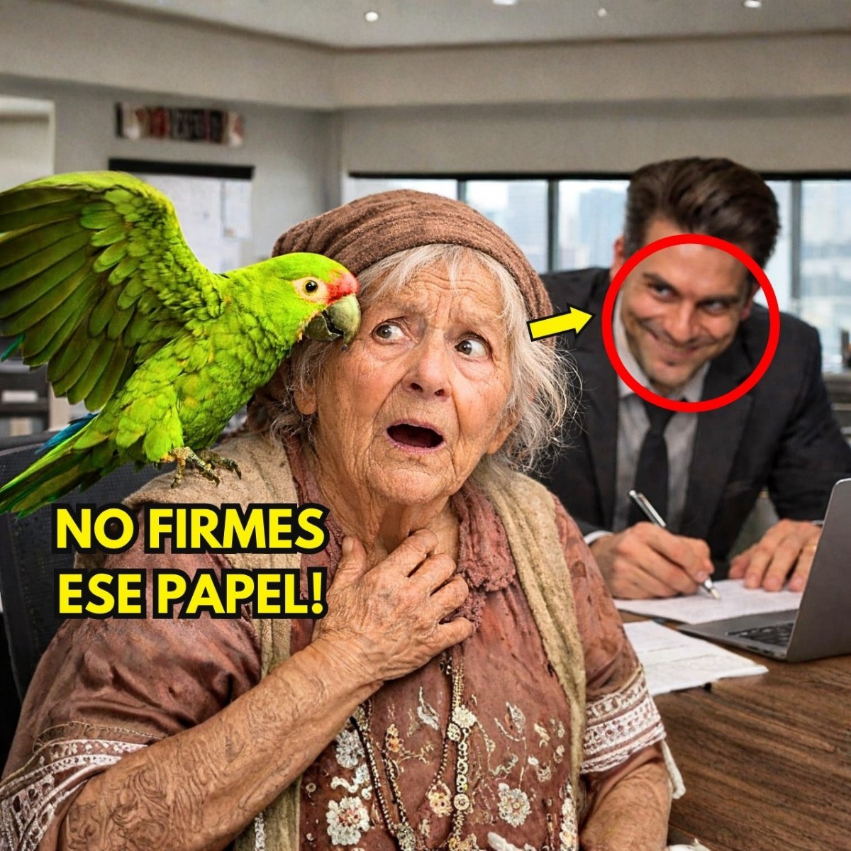 El nieto hablaba inglés para engañar a su abuela, sin saber que el loro podía hablar siete idiomas…
