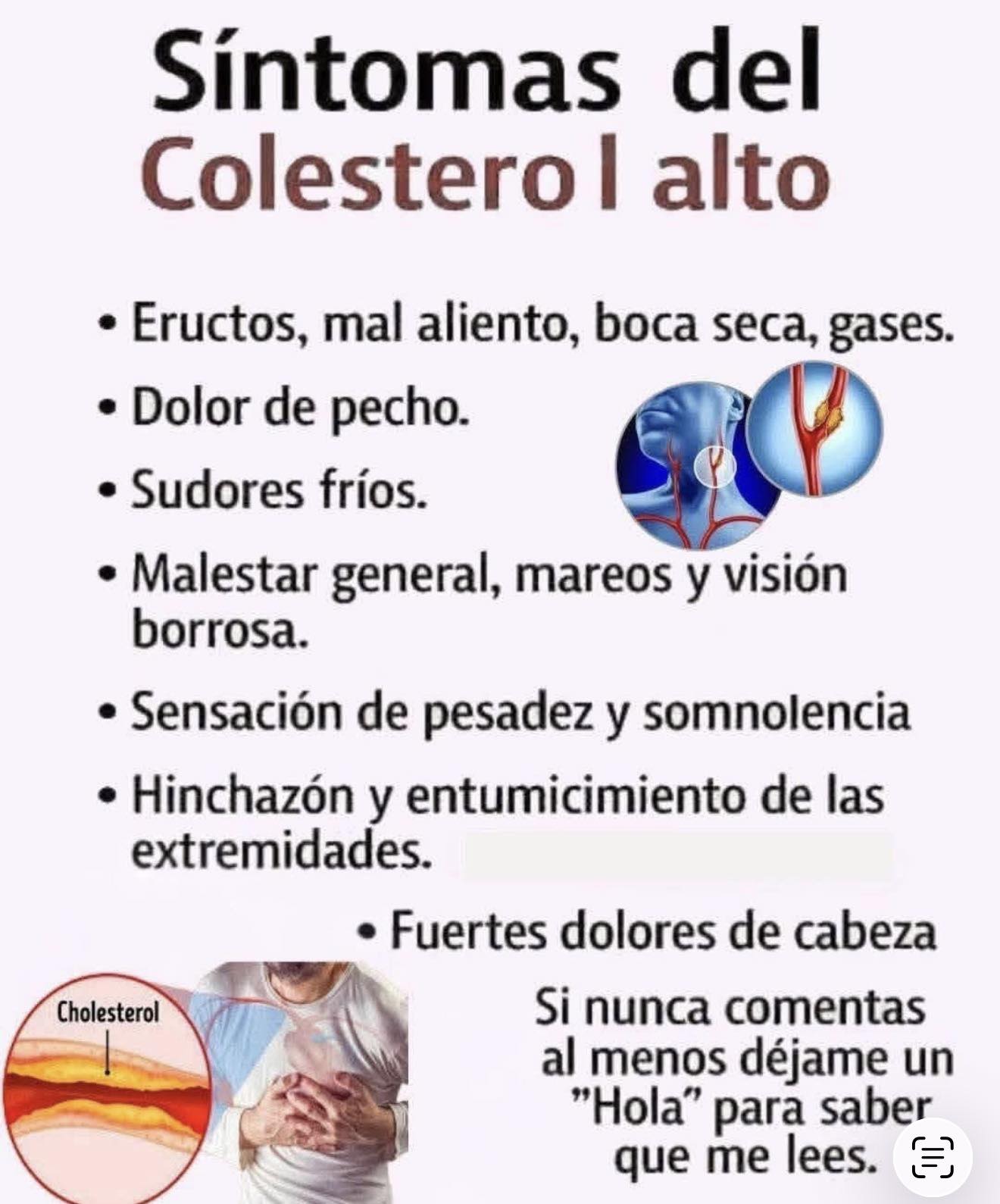 Síntomas del colesterol alto: Señales que no debes ignorar