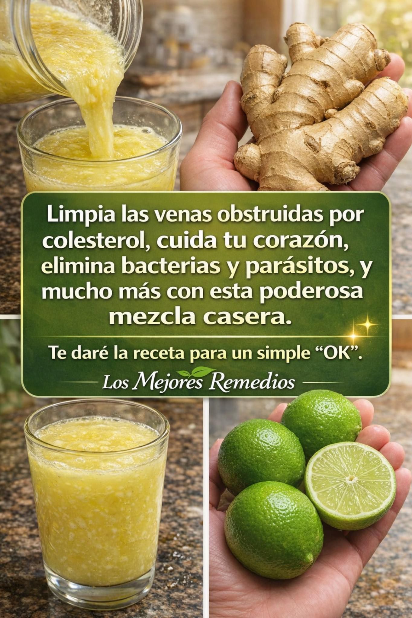 Destapa tus venas tapadas y llenas de colesterol, cuida tu corazón, destruye bacterias y parásitos y mucho más con esta potente mezcla casera. Para seguir recibiendo mis recetas, solo debes decir algo… ¡Gracias!