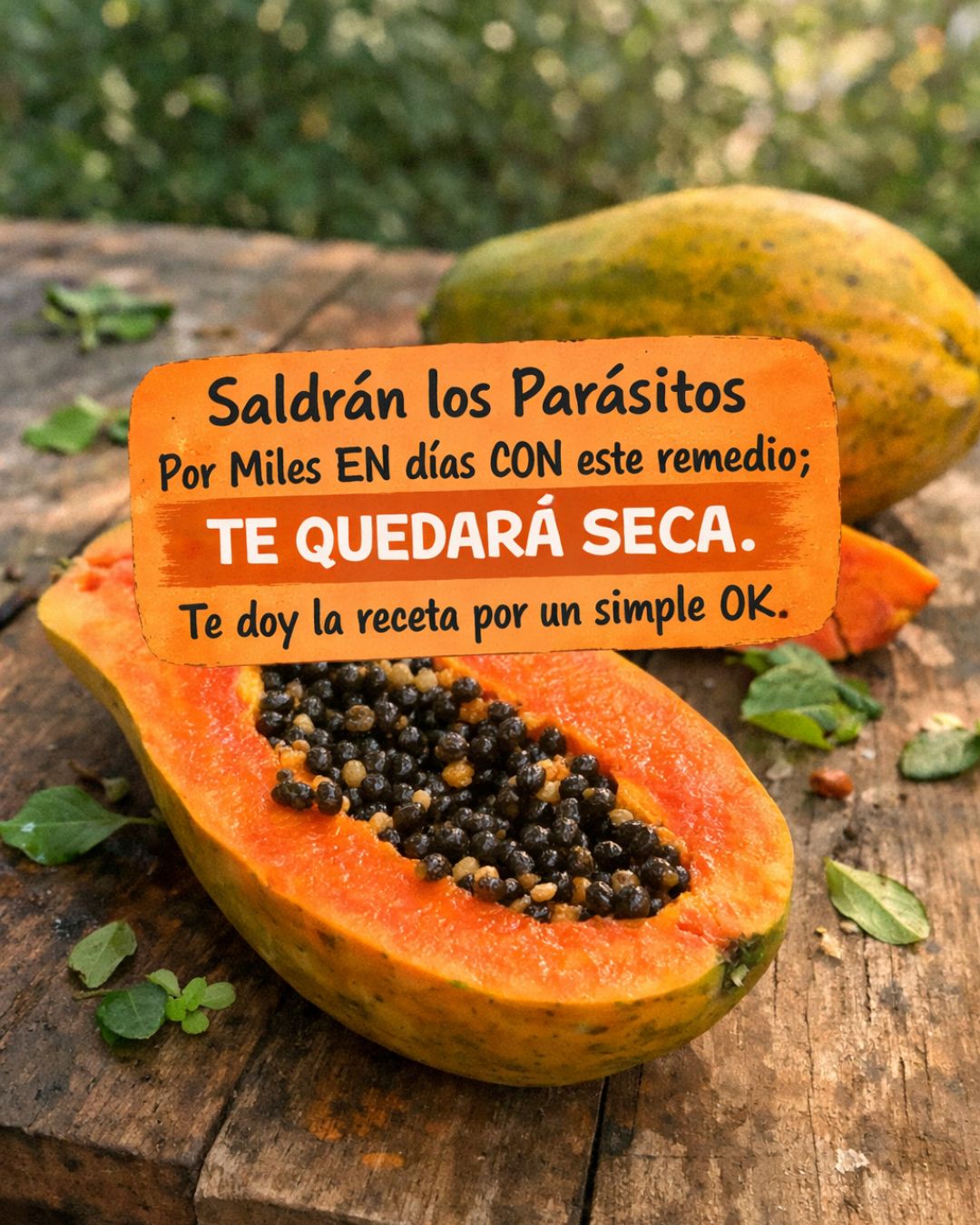 Remedio casero con papaya y semillas para eliminar parásitos intestinales
