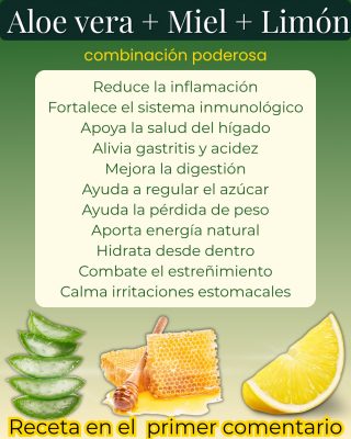 Aloe Vera, Miel y Limón: El Milagro Natural que Limpia, Sana y Rejuvenece Tu Cuerpo