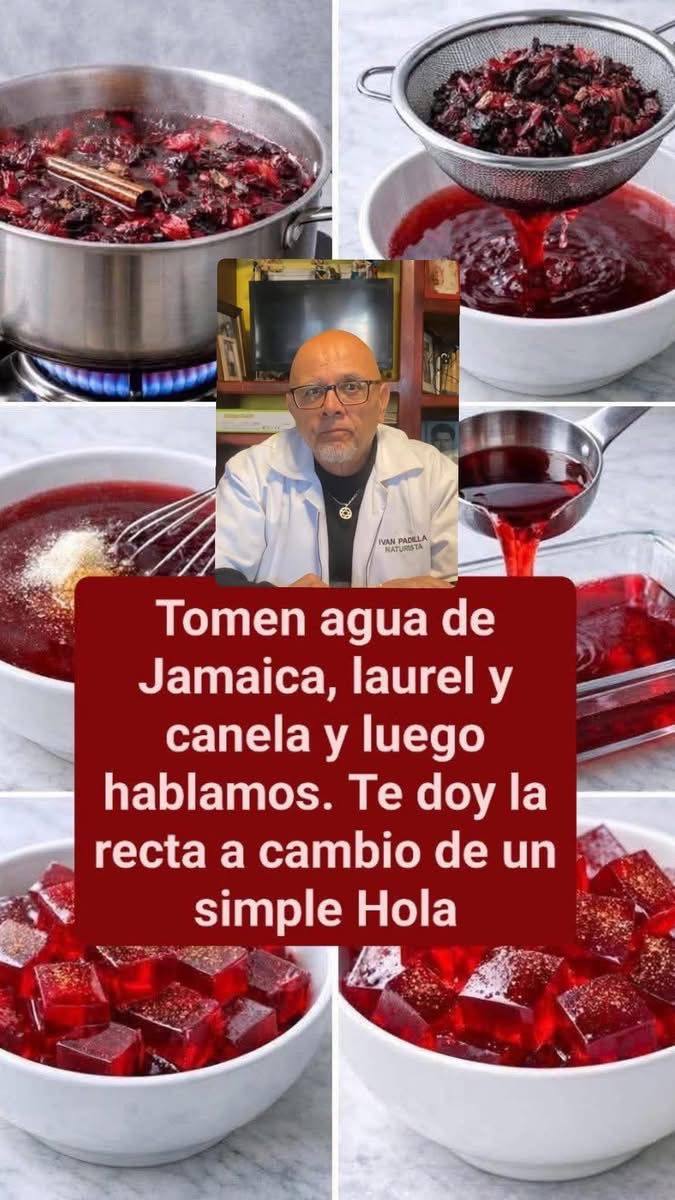 Gelatina de flor de jamaica con canela y clavo de olor …