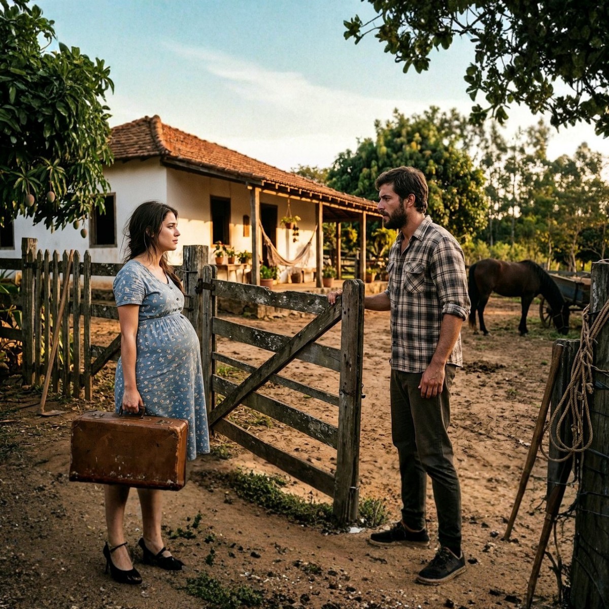 Embarazada y viviendo sola, va a la granja del único hombre que la amó… y él la sorprende.
