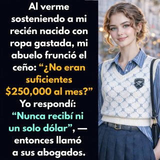 Viéndome sostener a mi recién nacido con ropa gastada, mi abuelo preguntó: ¿No eran suficientes 250,000 dólares?