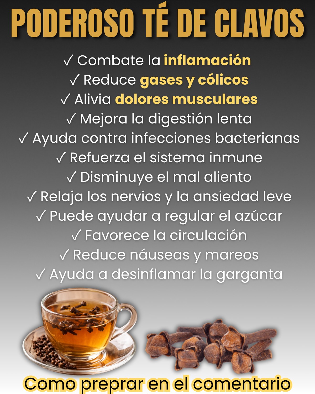 El remedio milenario del poderoso te de clavos..
