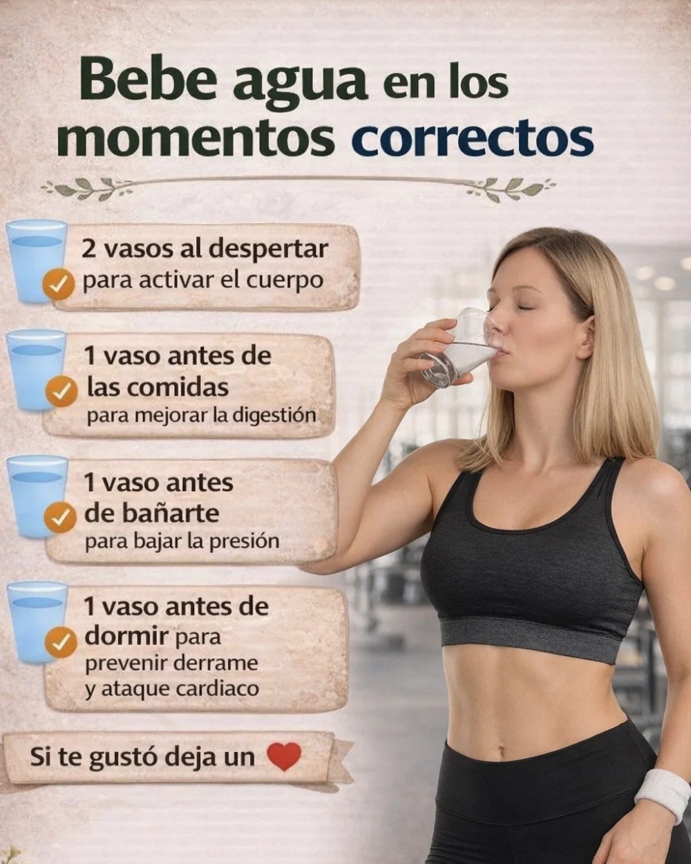 💧⏰ Cuándo beber agua para cuidar tu cuerpo ⏰💧