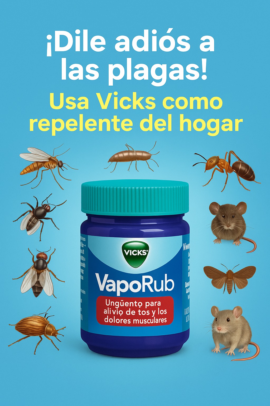 🦟💥 El secreto que nadie te contó: Cómo usar Vicks VapoRub para eliminar plagas del hogar de forma natural, segura y económica 🏠🌿