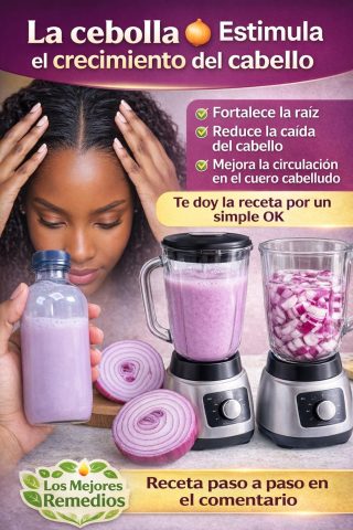 🌿 Así puedes usar la cebolla para mejorar el crecimiento del cabello desde casa 👉 Si me lees, regálame un hola o gracias. Mira la receta paso a paso en el primer comentario