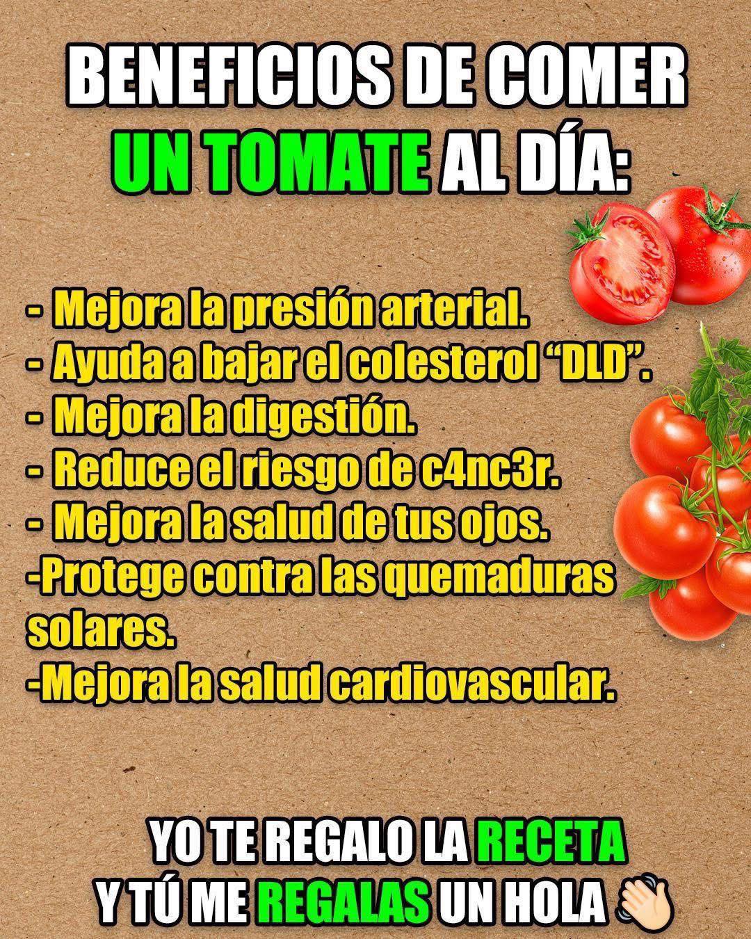 Beneficios de comer tomates diarios.