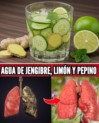 Agua con jengibre, pepino y menta: bebida curativa diaria