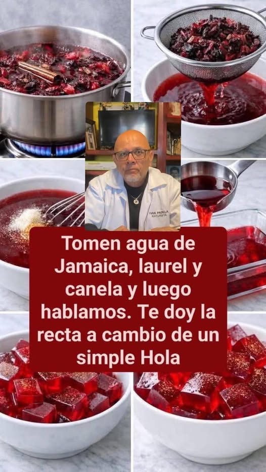 Gelatina de flor de jamaica con canela y clavo de olor …