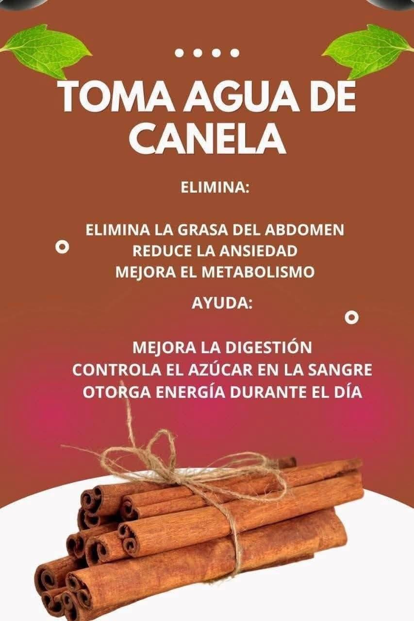 Debes tomar agua de canela… Ver mas
