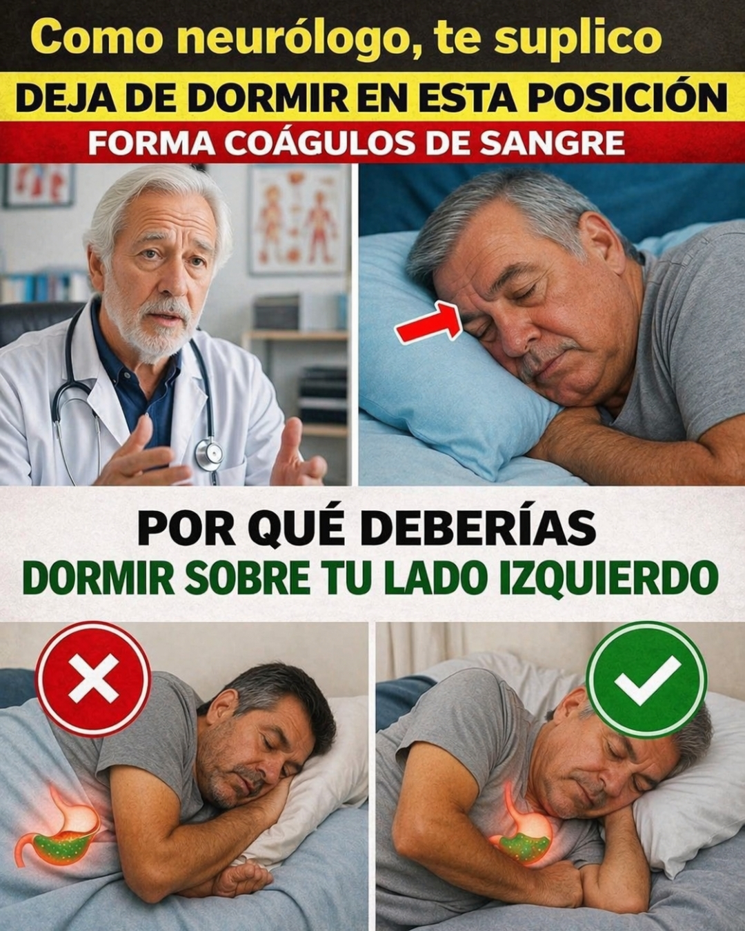Desventajas de dormir del lado derecho