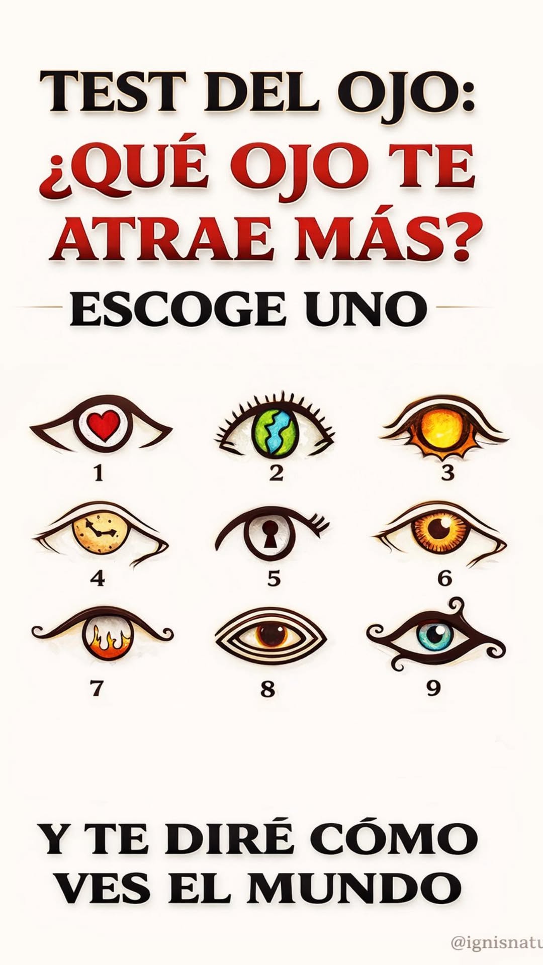 Piensa bien y escoge un ojo, el significado…