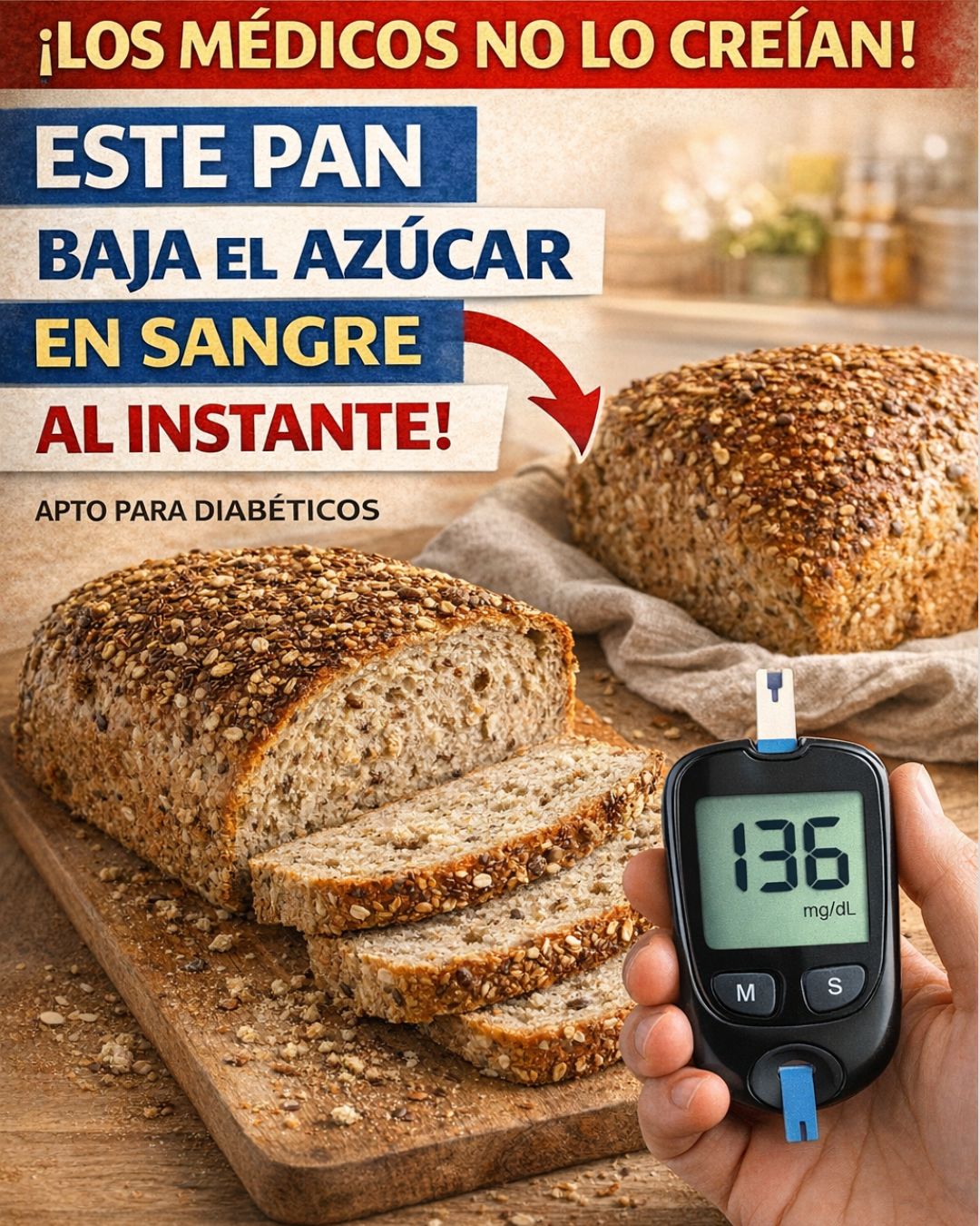 5 PANES que BAJAN el AZÚCAR RÁPIDO y COMBATEN LA DIABETES!