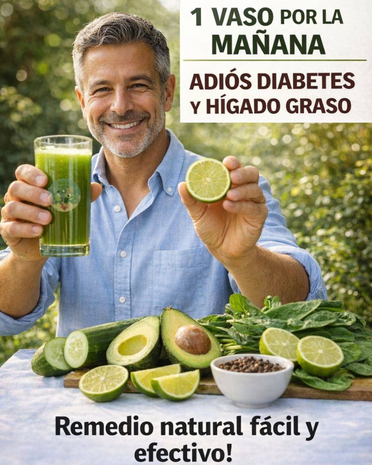 Mi abuela no podía caminar, porque sus piernas estaban muy hinchadas por la mala circulación, pero preparé esta receta casera y ahora puede caminar y saltar porque logró eliminar los problemas de circulación, la diabetes y la grasa acumulada en el hígado. Para seguir recibiendo mis recetas, solo tienes que decir algo… ¡Gracias!